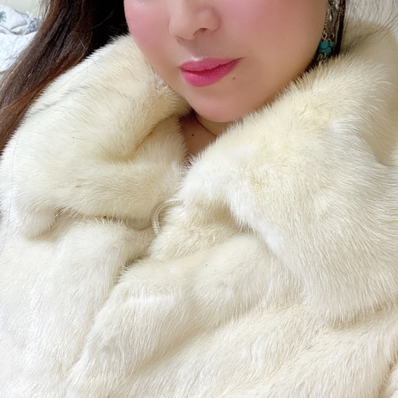 White Real Mink short coat